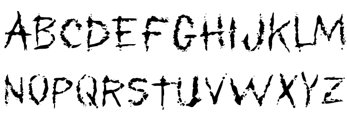 My Scars Font LOWERCASE