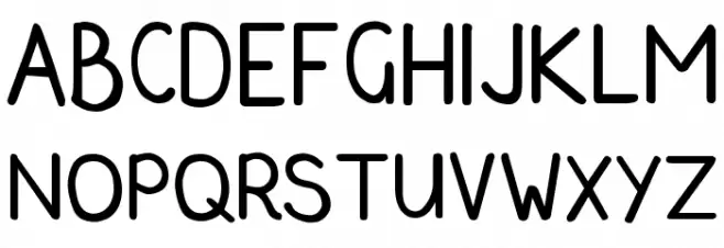 My School Font PG Schriftart Groß