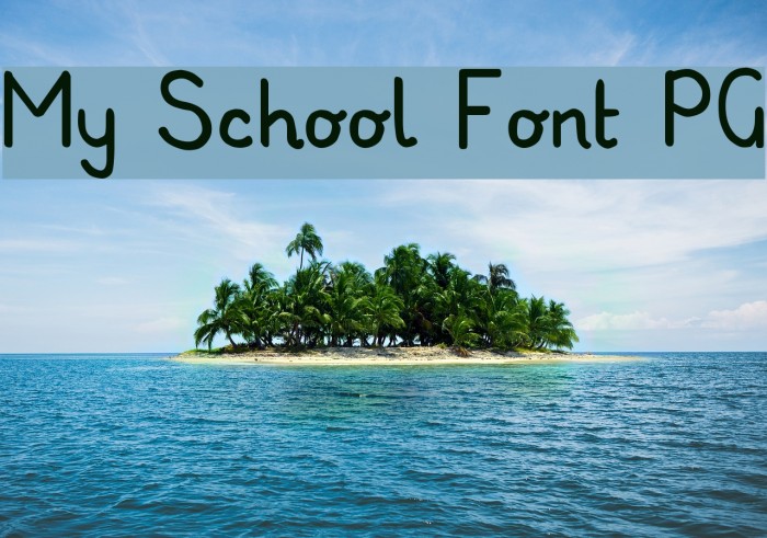 My School Font PG Font examples