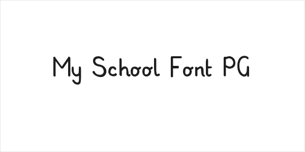 My School Font PG Logo