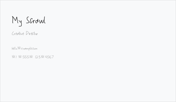 My Scrawl Business Card