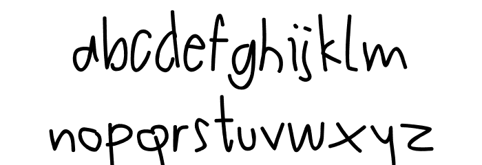 My Scrawl Font LOWERCASE