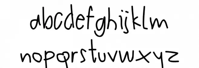 My Scrawl फ़ॉन्ट लोअरकेस