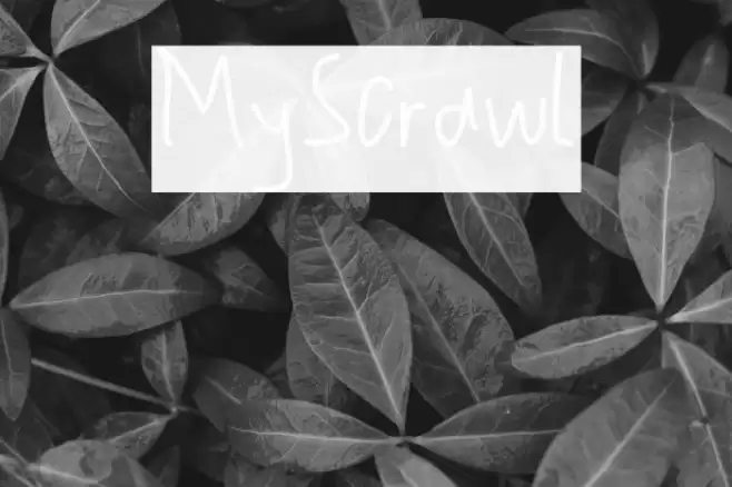 My-Scrawl Font examples