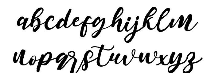 My Shine Font LOWERCASE