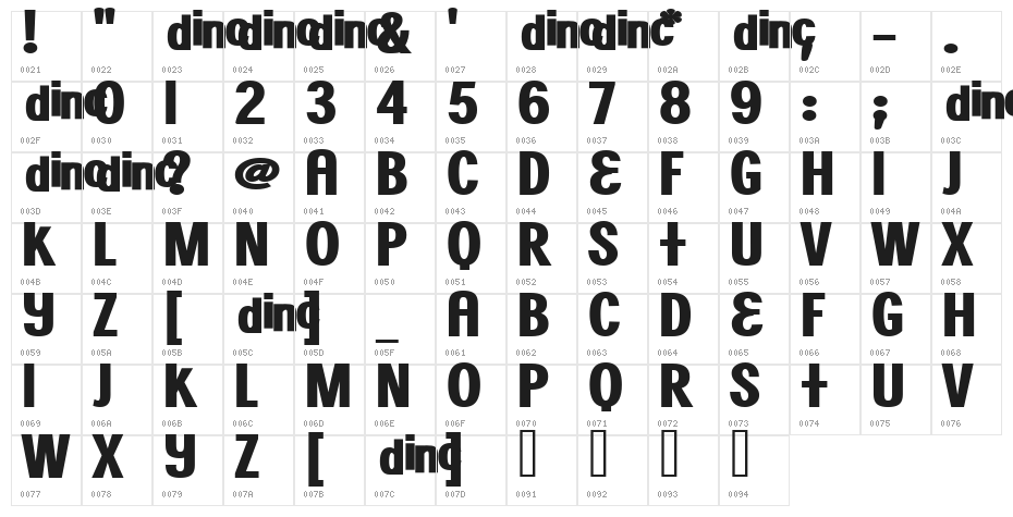 My Shoes Character Map