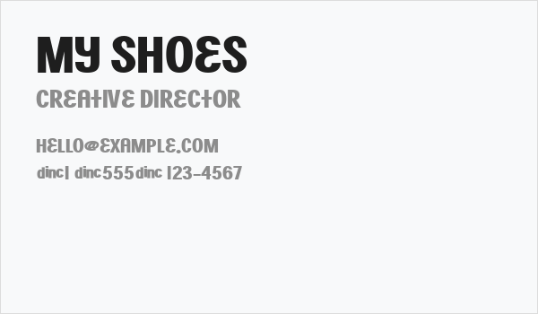 My Shoes Business Card