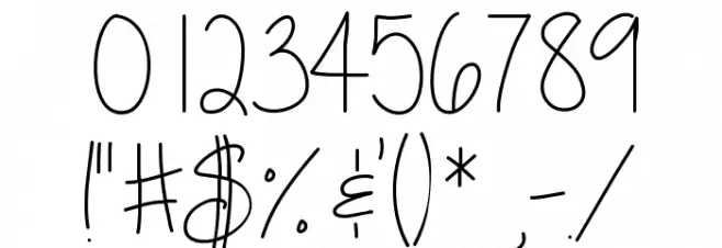 My Silly Willy Girl Font OTHER CHARS