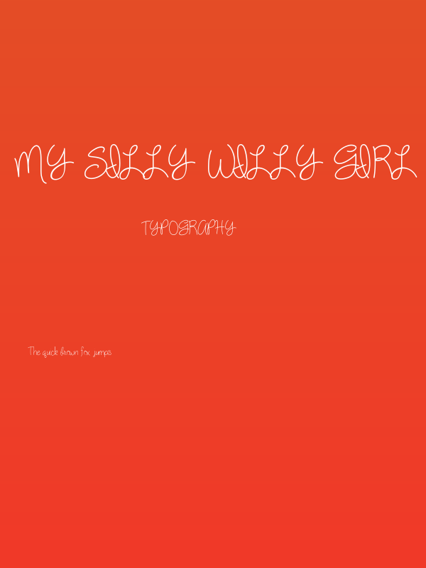 My Silly Willy Girl Poster