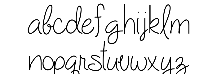 My Silly Willy Girl Font LOWERCASE