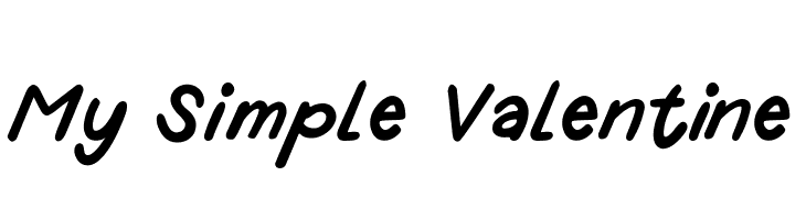 My Simple Valentine  フリーフォントのダウンロード