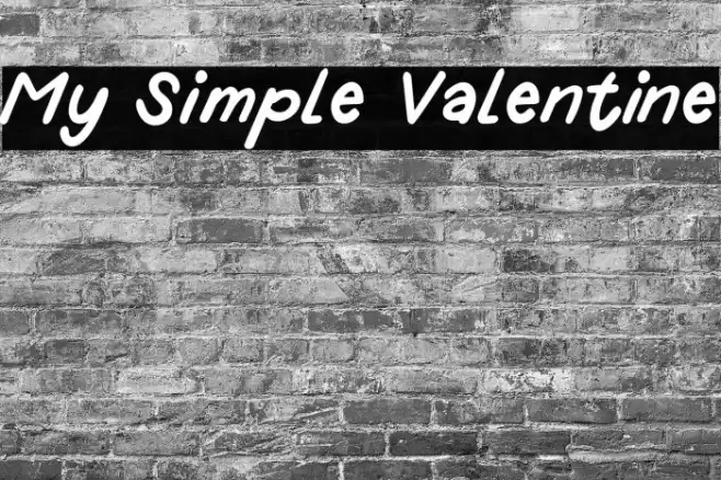 My Simple Valentine Font examples