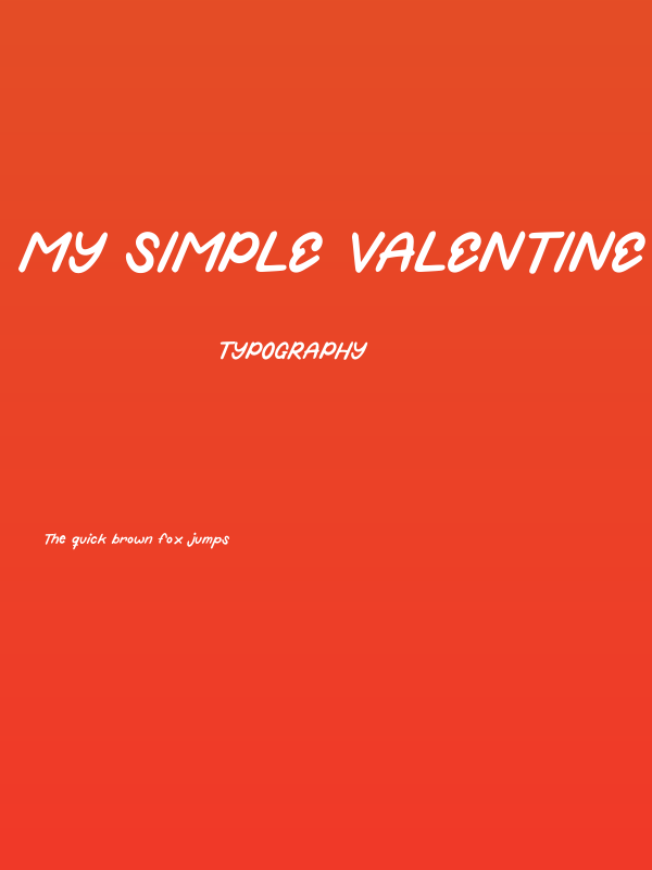 My Simple Valentine Poster