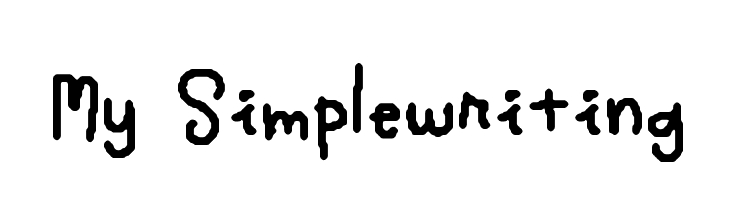 My Simplewriting  フリーフォントのダウンロード