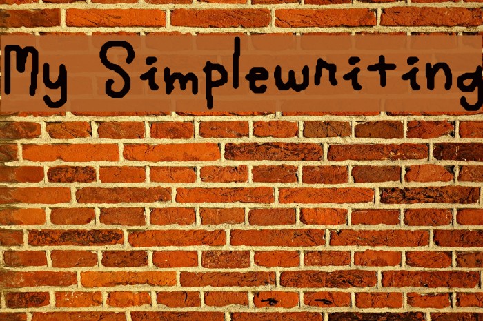 My Simplewriting Font examples