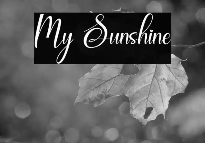 My Sunshine Font examples