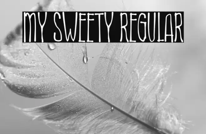 My Sweety Regular Font examples