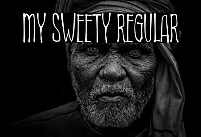 My Sweety Regular Font examples