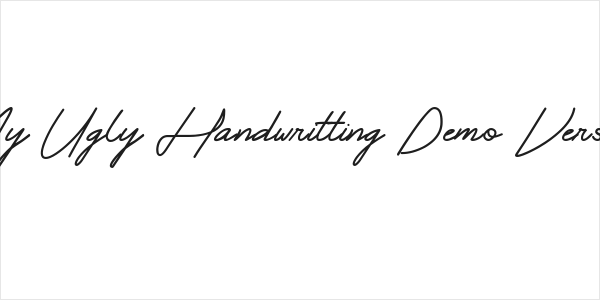 My Ugly Handwritting Demo Version Logo