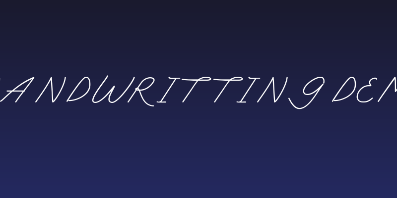 My Ugly Handwritting Demo Version Social Header