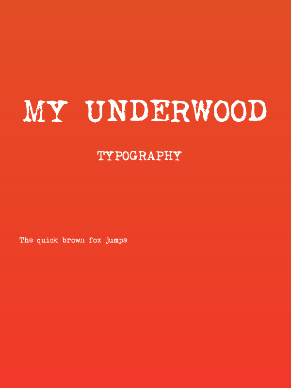 My Underwood Poster