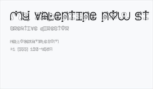 My Valentine Now St Business Card