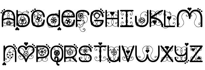 My Valentine Now St Font LOWERCASE
