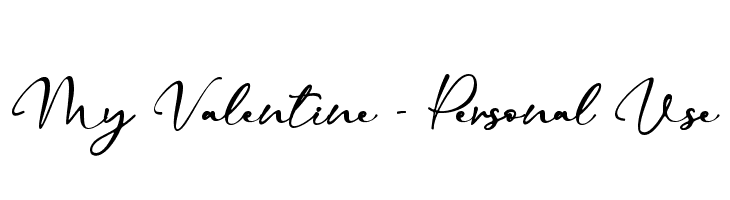 My Valentine - Personal Use  免费字体下载