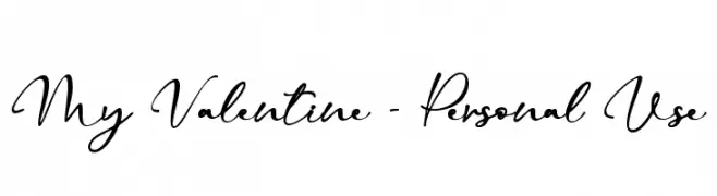 My Valentine - Personal Use  baixar fontes gratis