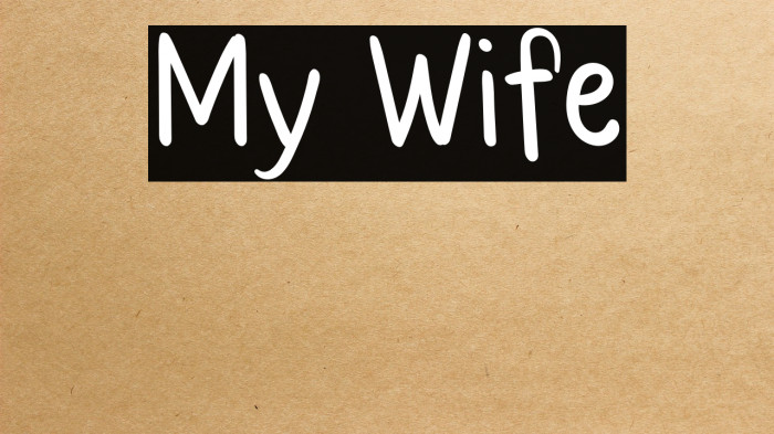 My Wife Example 2