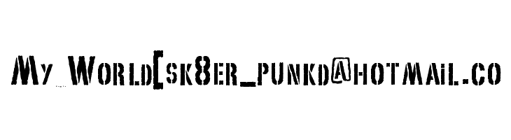 My World[sk8er_punkd@hotmail.co Font