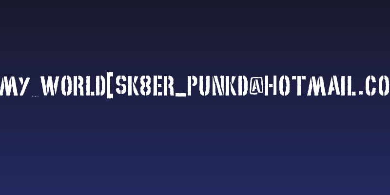 My World[sk8er_punkd@hotmail.co Social Header