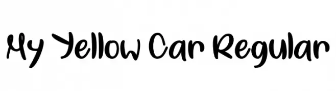 My Yellow Car Regular  Frei Schriftart Herunterladen
