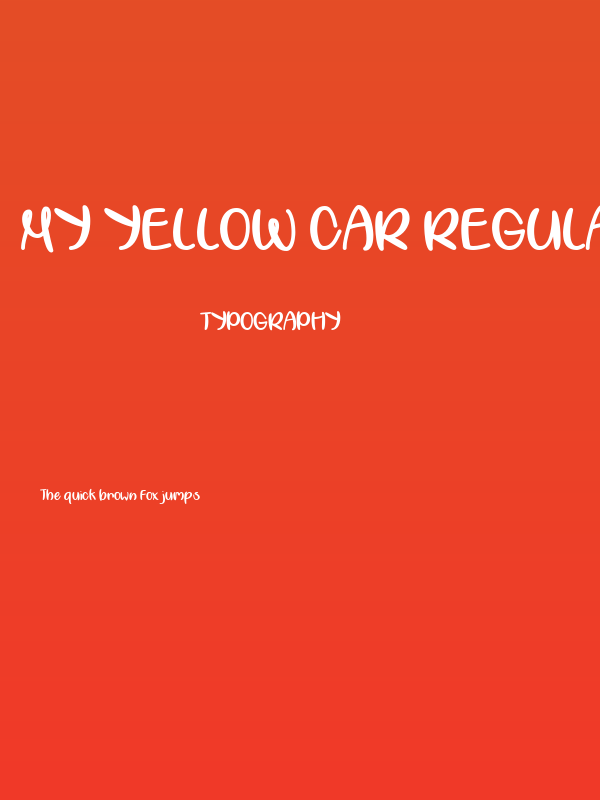 My Yellow Car Regular Poster
