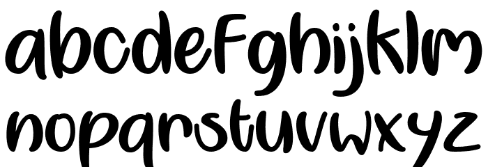 My Yellow Car Regular Font LOWERCASE