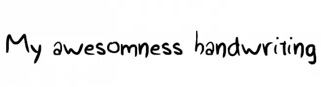 My awesomness handwriting  Frei Schriftart Herunterladen