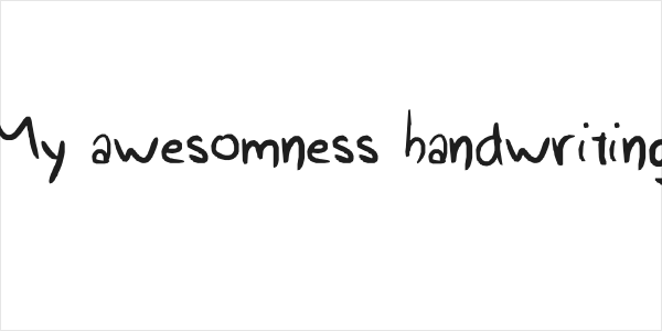 My awesomness handwriting Logo