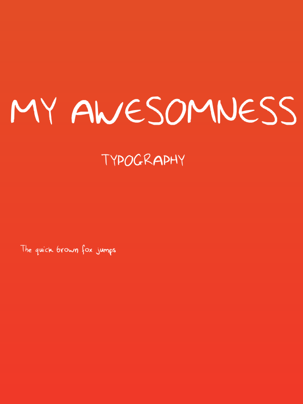 My awesomness handwriting Poster