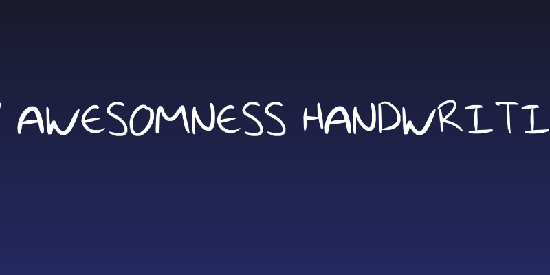 My awesomness handwriting Social Header