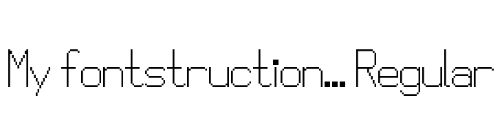 My fontstruction... Regular  フリーフォントのダウンロード