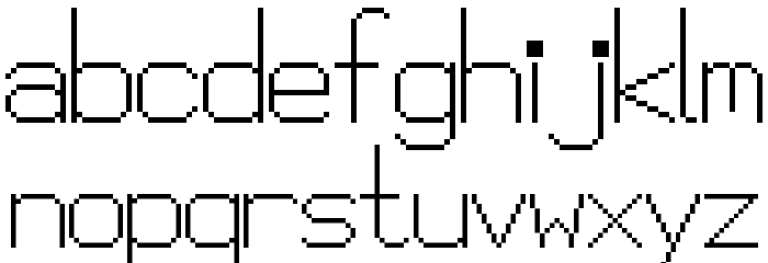 My fontstruction... Regular Font LOWERCASE