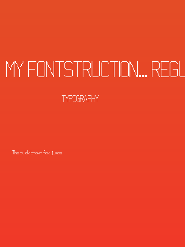 My fontstruction... Regular Poster