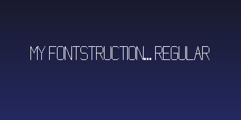 My fontstruction... Regular Social Header