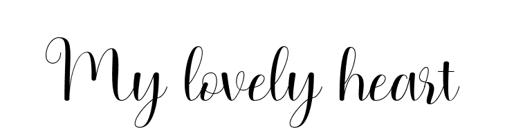 My lovely heart  Fuentes Gratis Descargar