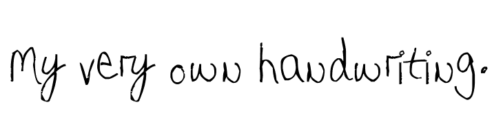 My very own handwriting.  تنزيل الخطوط