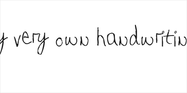 My very own handwriting. Logo