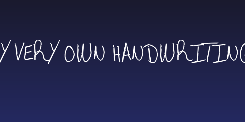 My very own handwriting. Social Header