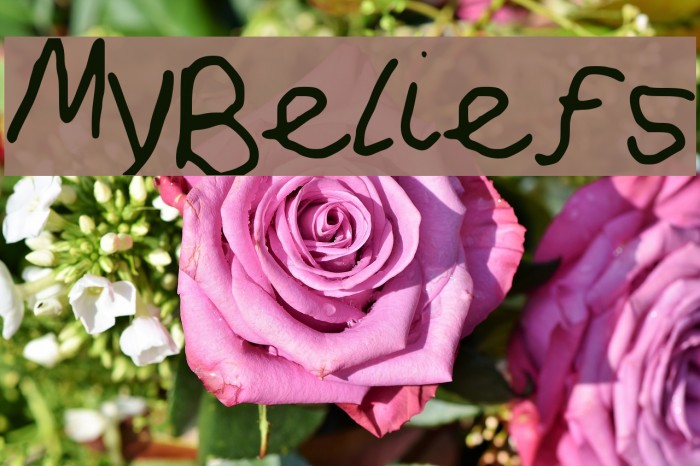 MyBeliefs Font examples