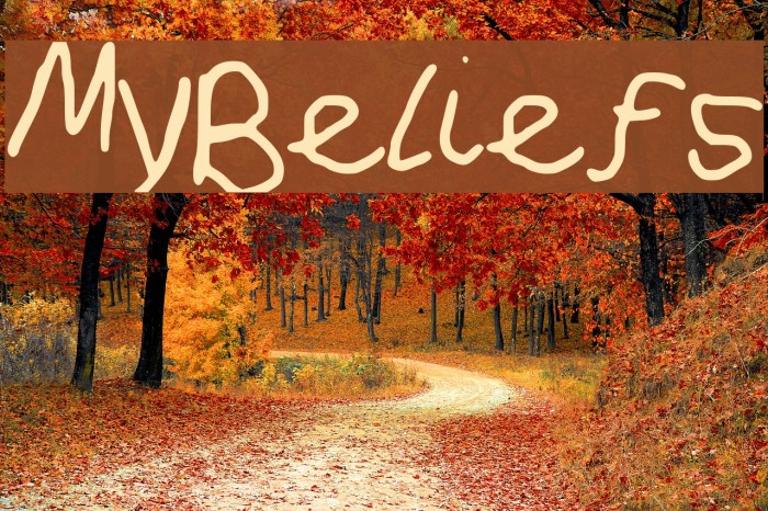 MyBeliefs Font examples