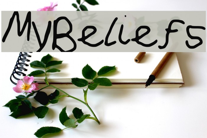 MyBeliefs Font examples
